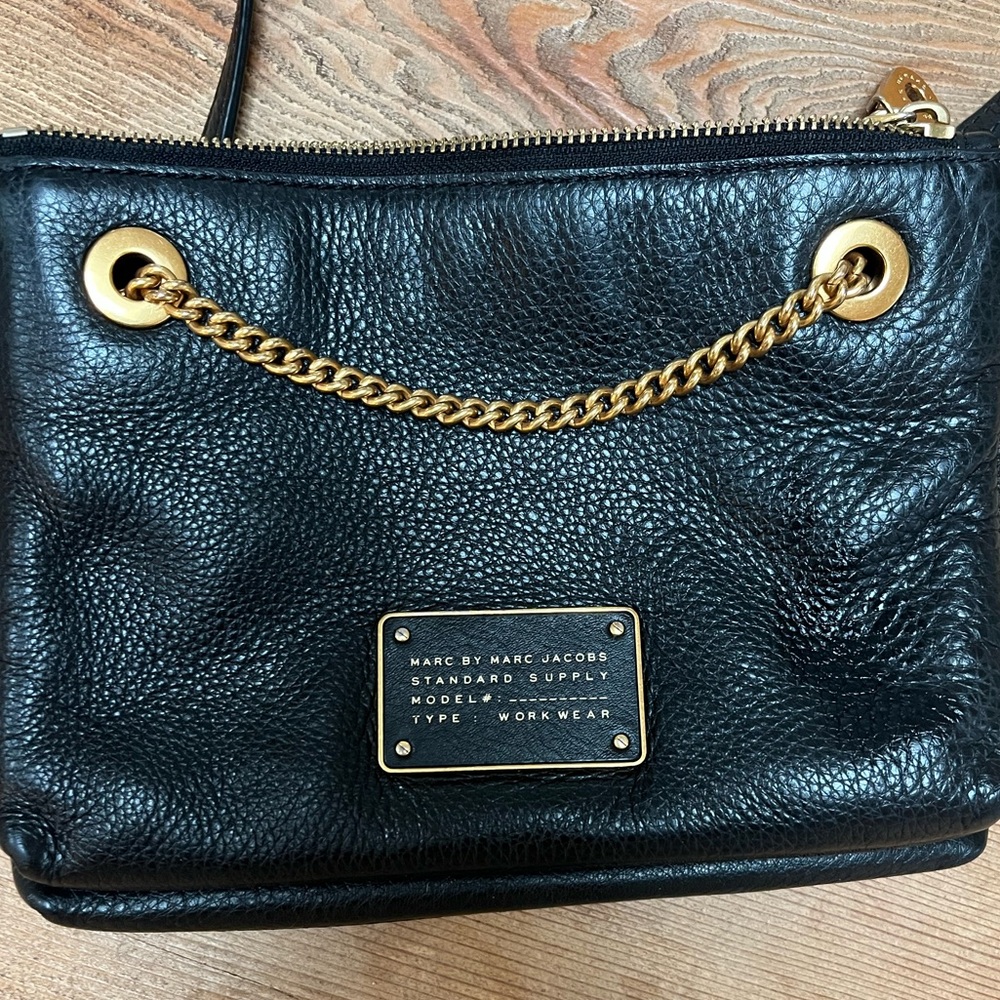 Gorgeous black Marc Jacobs bag with gold hardware